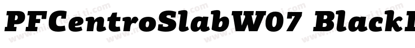 PFCentroSlabW07 BlackItalic字体转换
